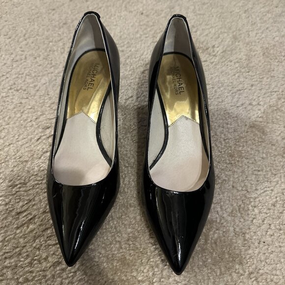 MICHAEL KORS Black Patent Leather Pumps Stiletto Heels - Picture 1 of 11